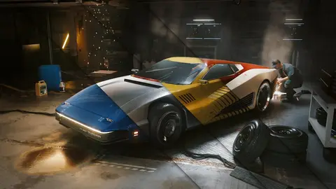 Imagem oficial de Night City em Cyberpunk 2077 com prédios iluminados por neon