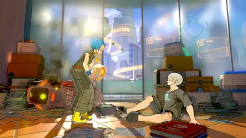 Imagem oficial de Dragon Ball Xenoverse 3 com personagem em combate