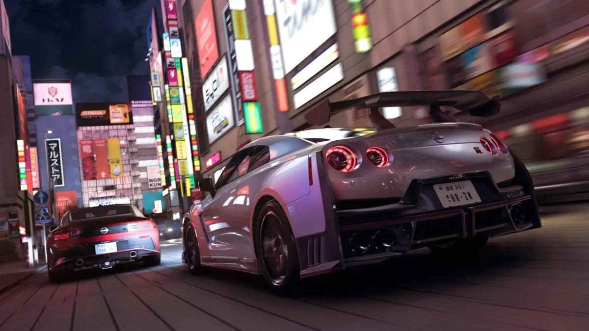 Carro em corrida por estrada no Japão em imagem oficial de Forza Horizon 6