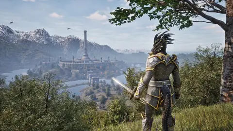 Imagem oficial de The Elder Scrolls IV: Oblivion Remastered com paisagem de Cyrodiil