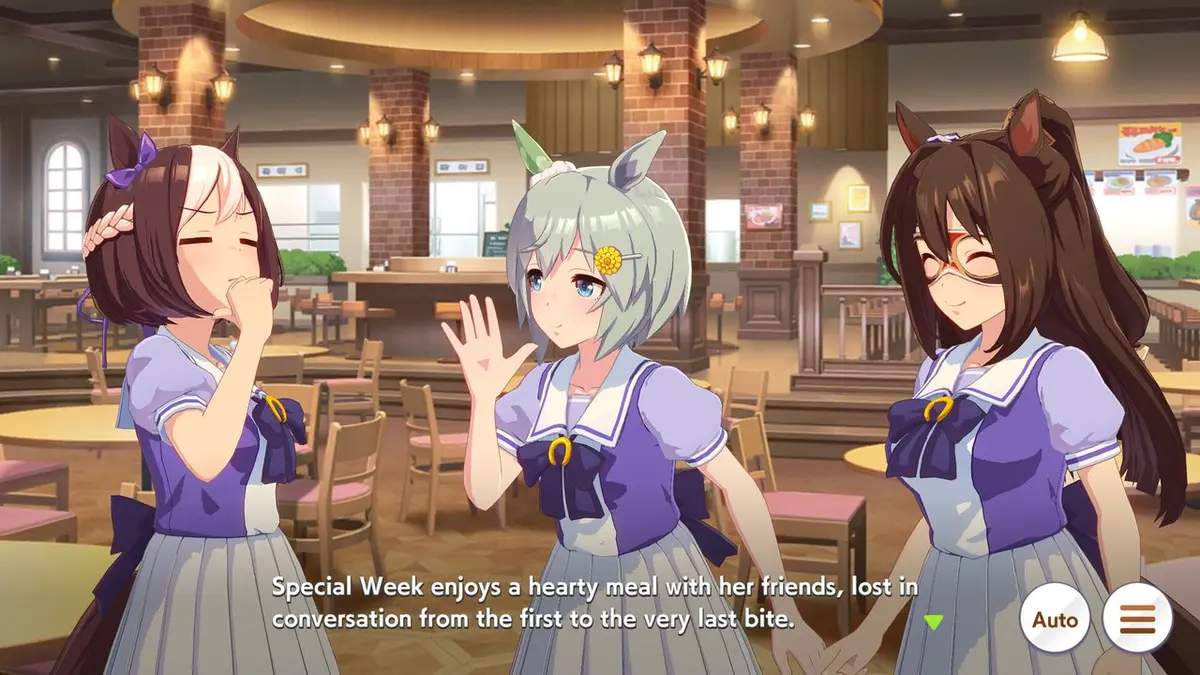 Arte oficial de Umamusume: Pretty Derby com as personagens do jogo