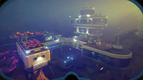 Arte oficial de Subnautica 2 com paisagem submarina