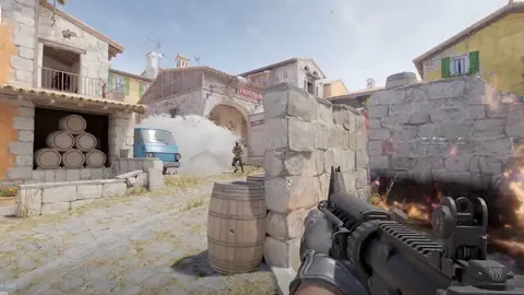 Jogadores profissionais de Counter-Strike 2 em campeonato presencial