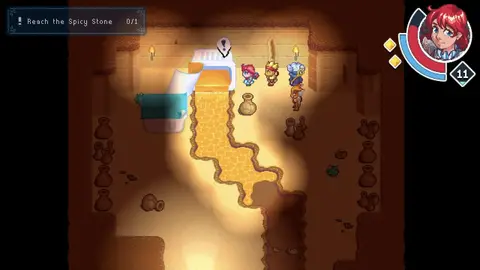 Arte oficial de WendyQuest com a mascote Wendy e aliados em cenário de pixel art