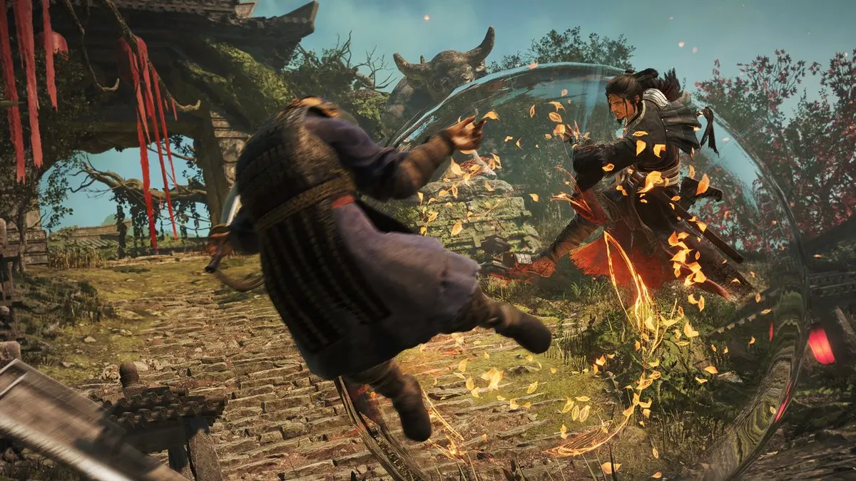 Arte oficial de Wo Long 2: Wings of Ember com guerreiro em cenário da China antiga